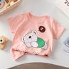 Детская симпатичная хлопковая футболка с короткими рукавами для детей 1–10 лет, детская одежда, детский мультяшный свитер, футболка для мальчиков и девочек