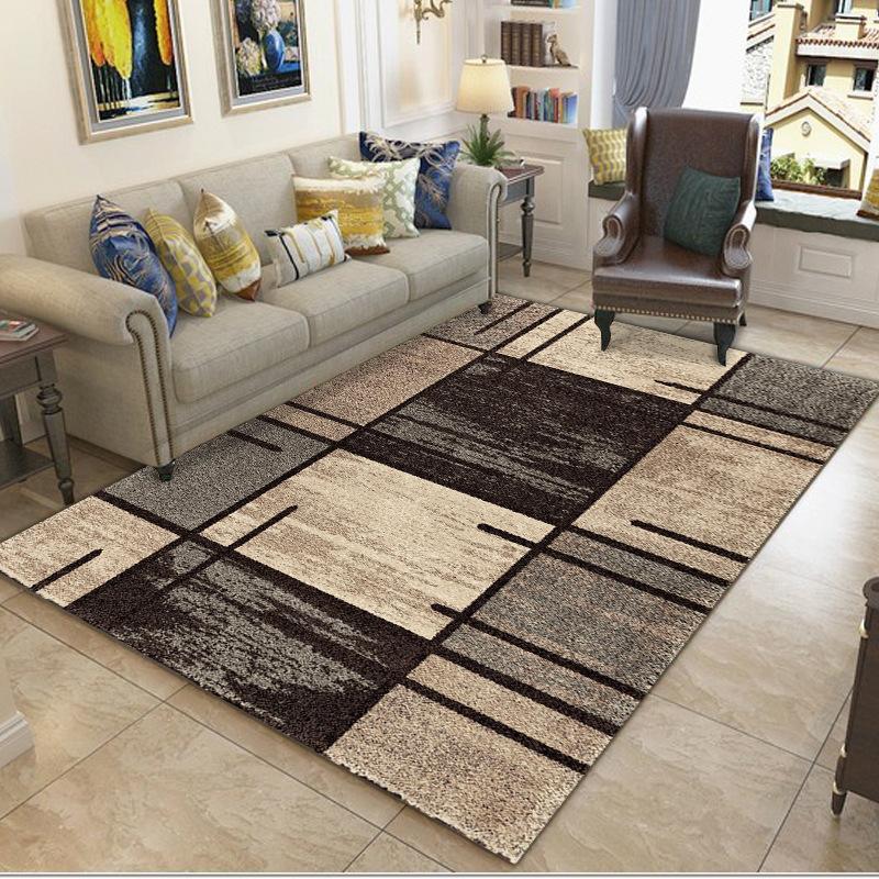 Ковер с геометрическим принтом в скандинавском стиле, простой коврик для украшения дома, для гостиной, спальни, водопоглощающий, нескользящий, декоративный коврик