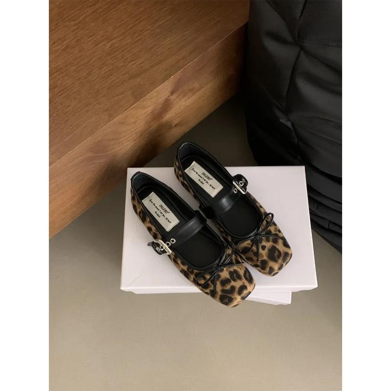 Fashion 2024 Women's Comfort Ballerinas Shoes Designer Spring Women Mary Jane Fashion Square Toe Ladies Soft Sole Flats