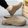 EVA Solid Slippers Men's Women's  Chef Shoes Comfortable Non-slip Work Shoes Waterproof Open-toed Shoes Plus Velvet