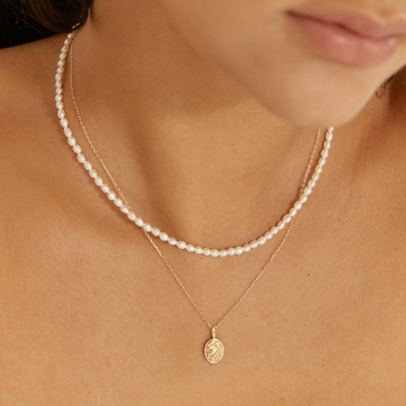 LUNNE 14k Rough Freshwater Pearl Necklace (14k Gold) #LFN09