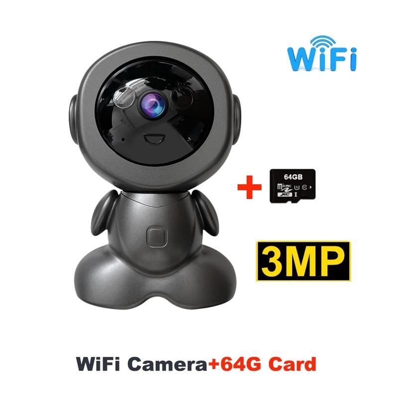 Mini WiFi IP Camera Wireless Indoor Robot Baby Monitor Two Way Audio Motion Detection Video Camara V380 CCTV Security Protection