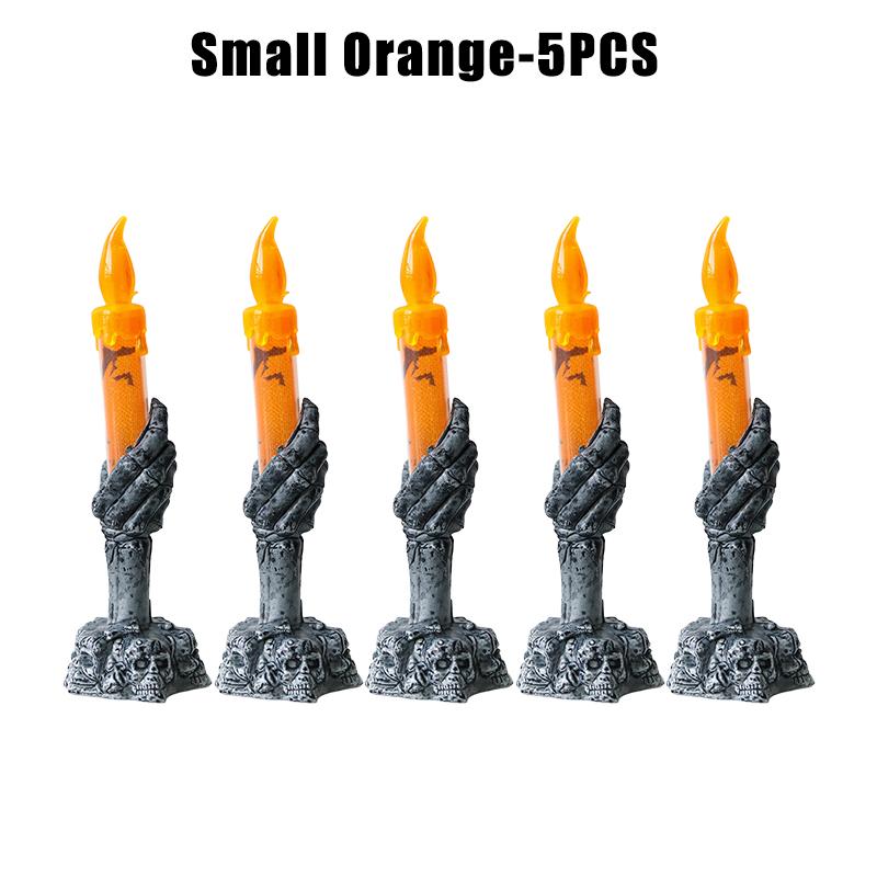 Halloween Witch Finger Skull LED Glowing Candle Light Bar KTV Party Decoration Prop Electronic Pumpkin Lamp