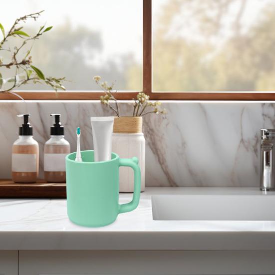 450ml Silicone Water Cup Food-Grade Shock-Absorbent Large Capacity Leak-Proof Tea Iced Latte Mug Fall-resistant Water Cup