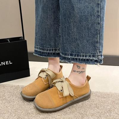 Женская кожаная повседневная обувь на плоской подошве с квадратным носком, весенне-осенние ретро-туфли из кожи, оксфорды, модные, легкие, мягкие, новые