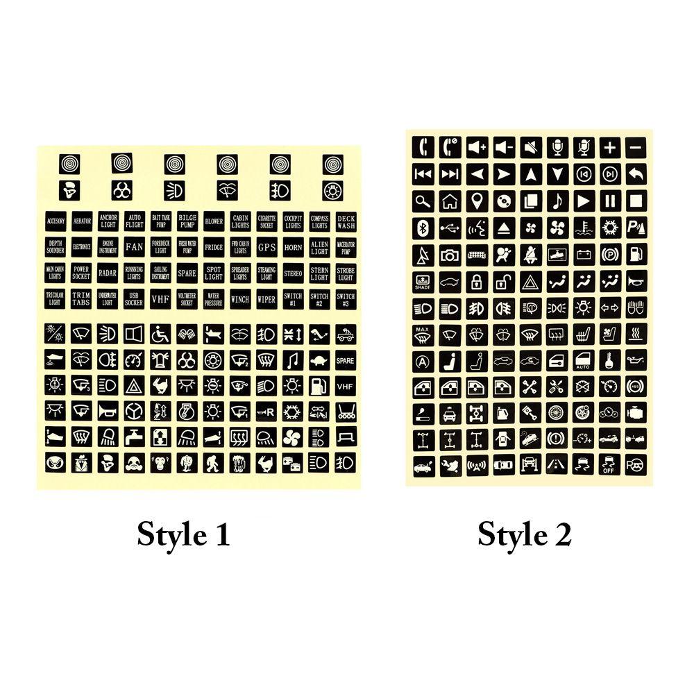 Наклейка на многофункциональную схему приборной панели, светящиеся наклейки, этикетка переключателя, наклейка на кнопку автомобиля