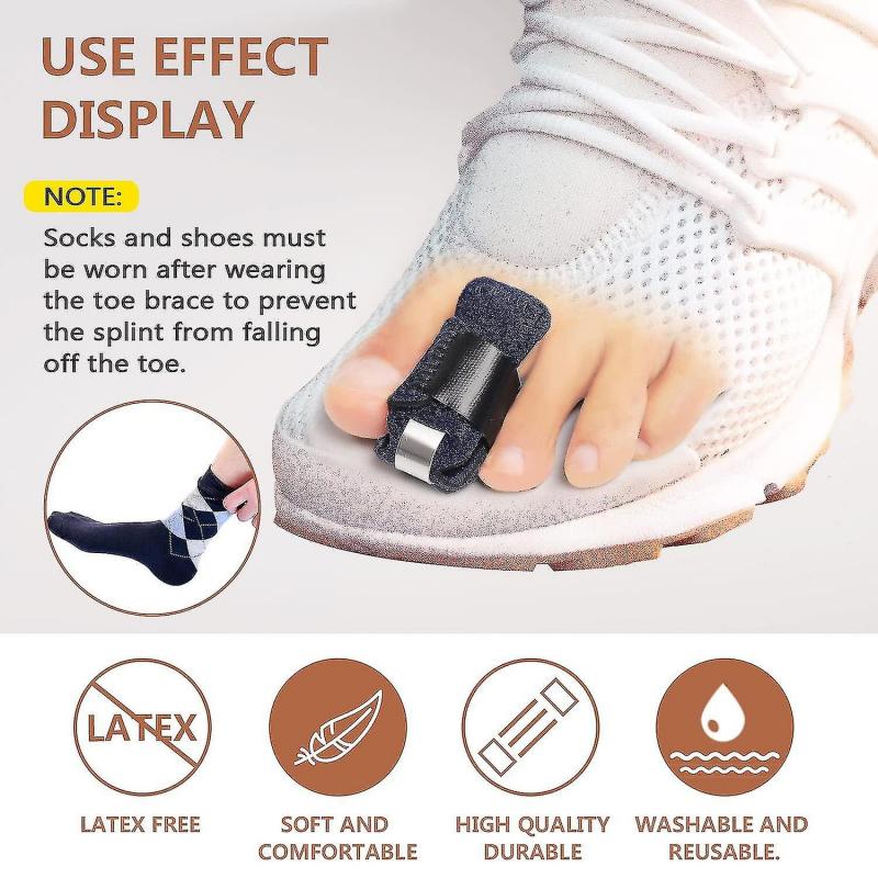 2pcs Toe Splint, Toe Corrector Brace, Toe Straightener For Hammer Toe, Crooked Toe, Mallet Toe, Bent Toe, Claw Toe