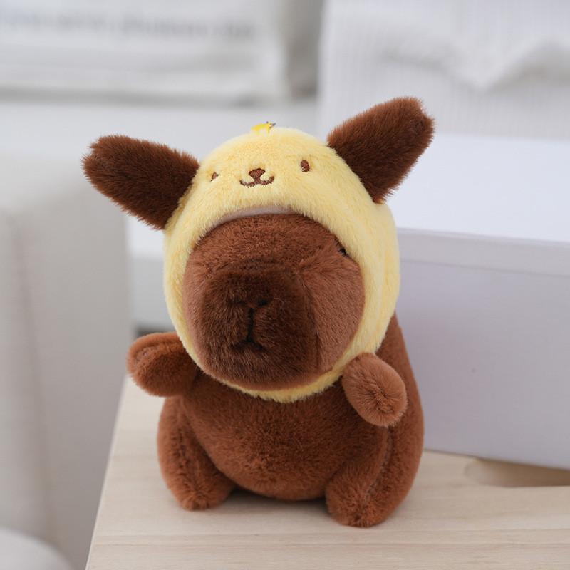 Adorable Capybara Plush Toy Bag Charm Soft Stuffed Animal Doll With Cute Design