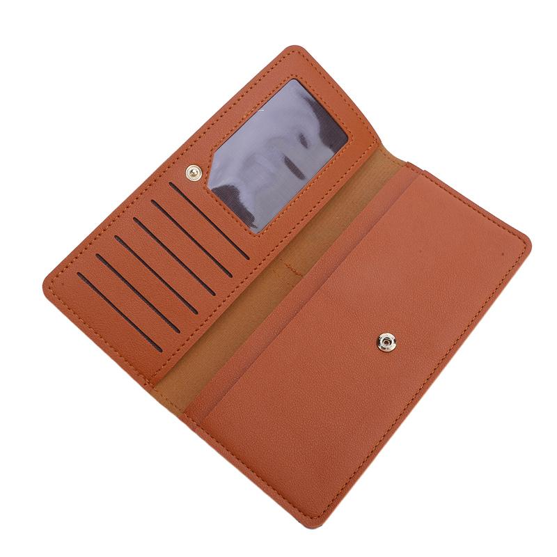 Кожаный длинный кошелек, держатель для идентификационных карт, банковская кредитная карта, многофункциональный тонкий карманный кошелек на молнии