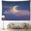 Фиолетовый гобелен со звездной луной, настенный гобелен Kawayi Art, богемный психоделический гобелен для комнаты для девочек, домашний декор