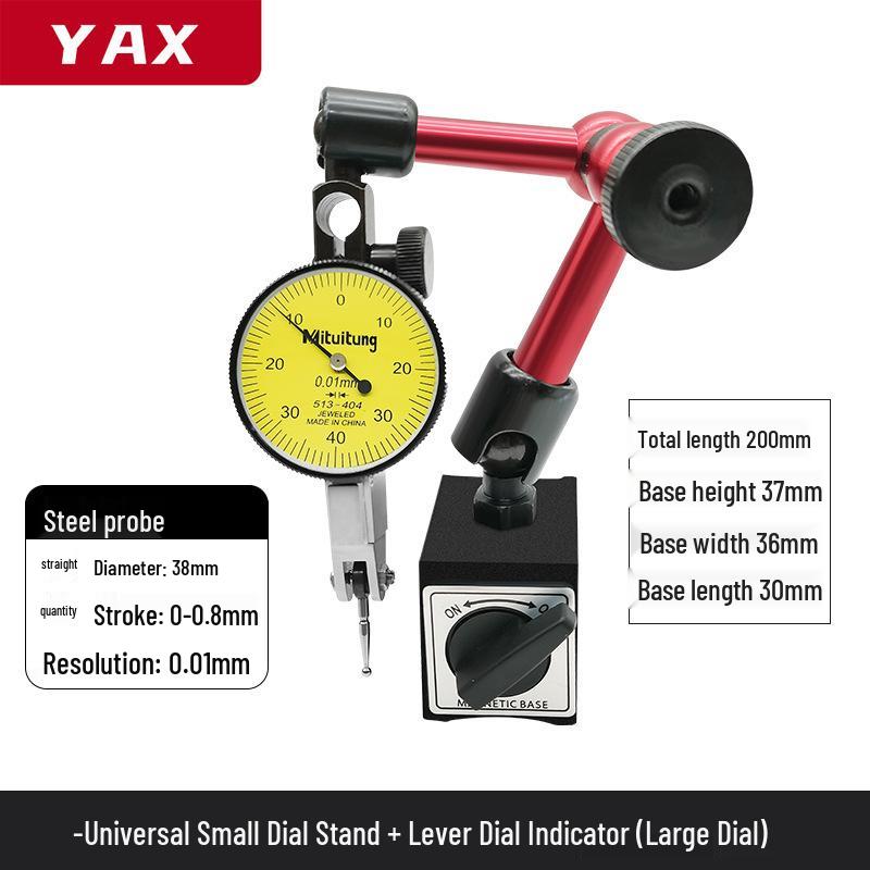 Small High-Precision Magnetic Base Dial Indicator Set 0-10