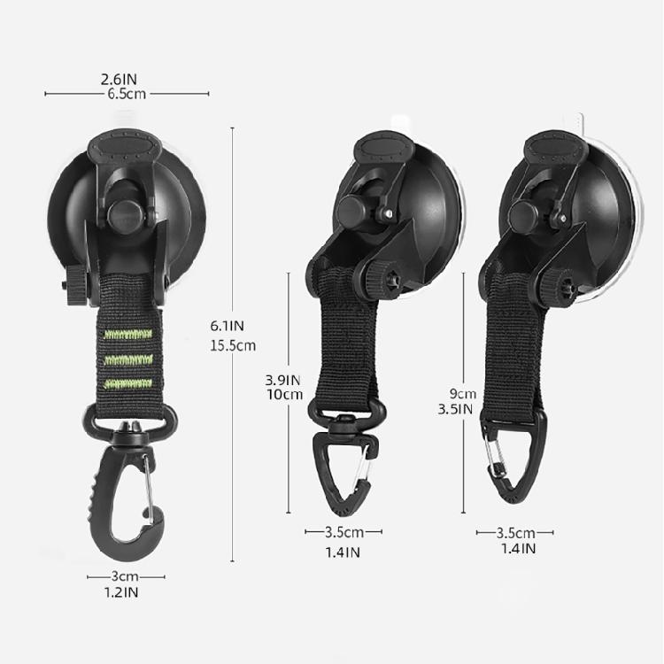 4pack Suction Cups with Hook Car Camping Tie Down Sucker Cup Outdoor Tarps Hook for Camping Gears and Outdoor Use