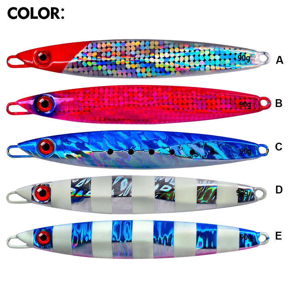 Приманка из железной пластины, ловля с морской рыбацкой лодки, глубоководная бионическая рыба, приманка Luya, 70 г, 90 г, ложная приманка Luya, быстрое падение, большая железная пластина, свинцовая рыба