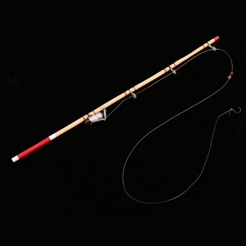 Micro Landscape 17.5cm Miniature Fishing Tool Decorative Fishing Rod Life Scene Toy