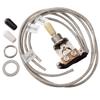 Musiclily Pro Pre-Wired 3-Way Toggle Switch with Braided Metal Wire, Soldered, Nickel for LP Les Paul Electric Guitars