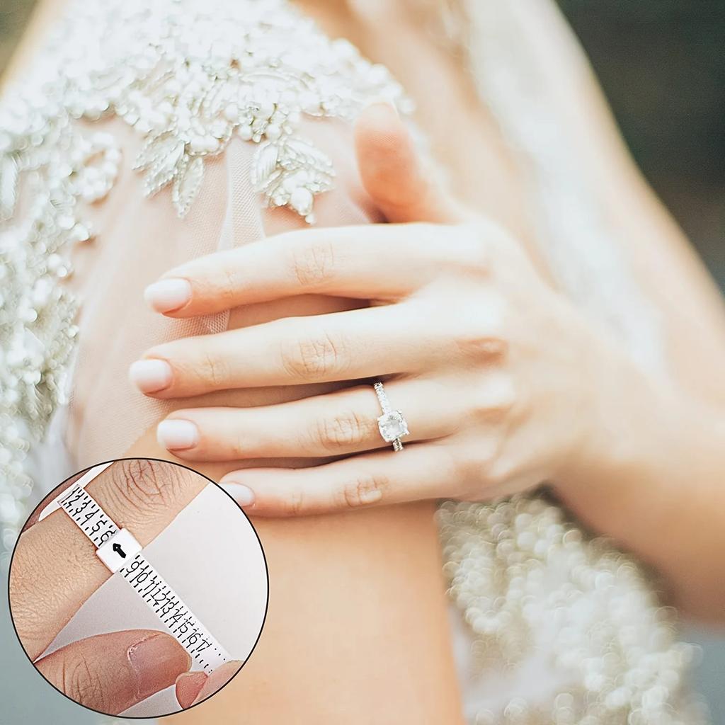 1pc Ring Sizer, Sizer Measuring Tool, Reusable Finger Size Measuring Tape, Jewelry Sizing Tool 1-17 Rings Size