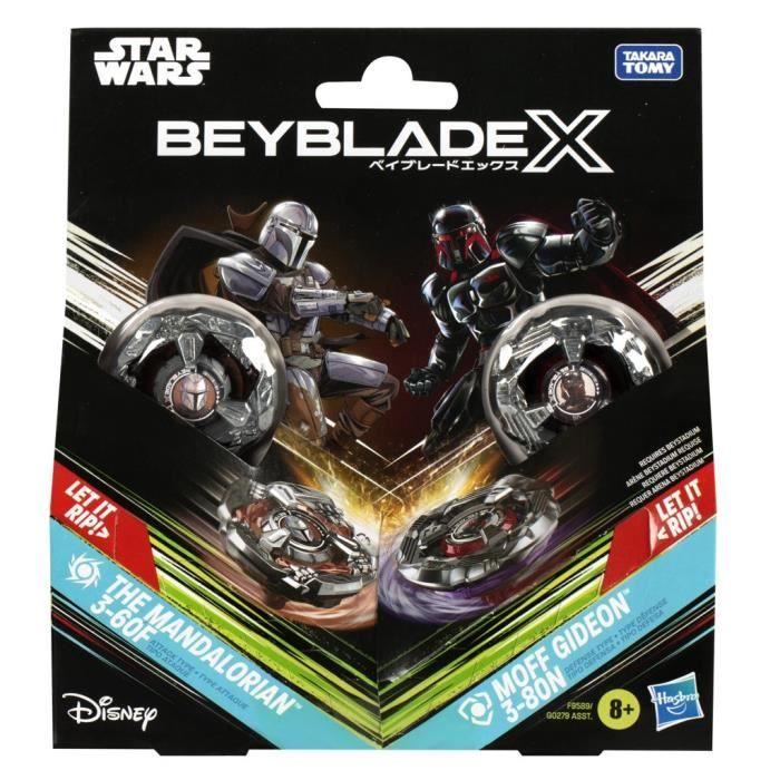 Beyblade X Multipack Toupie The Mandalorian 3-60F vs. Moff Gideon 3-80N, Star Wars, Dès 8 ans