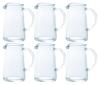 ADERIA Glass Milk Pitcher, 40ml, Trapezoid, Small, Set of 6, H-4751