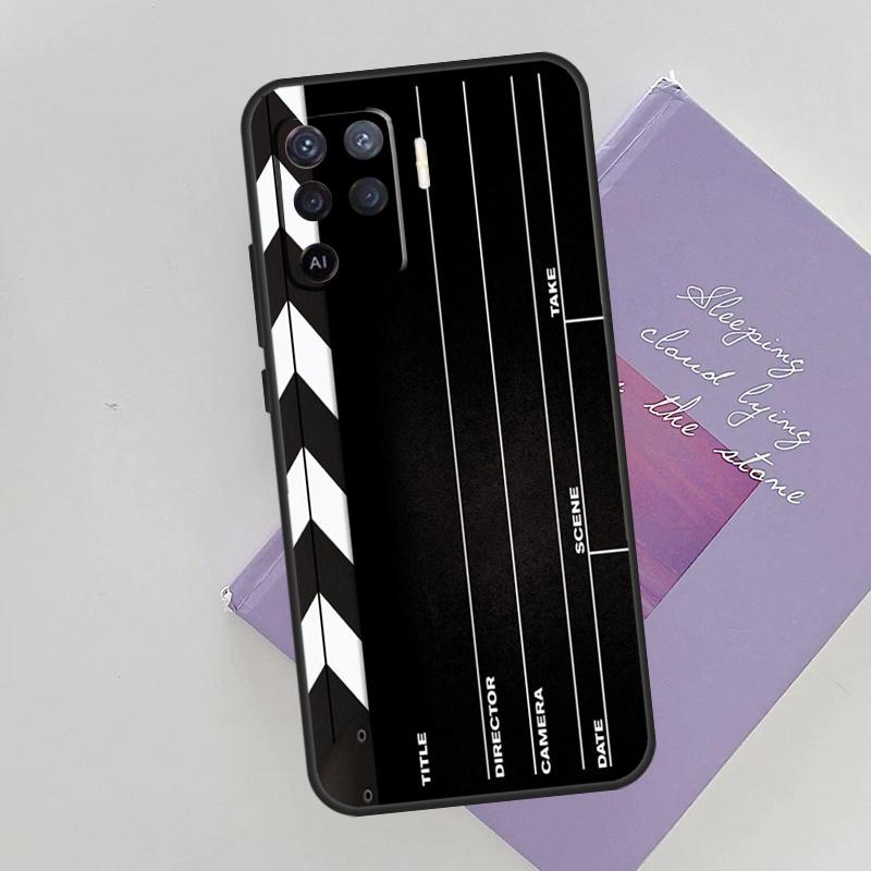 Чехол-хлопушка для киносъемок для Oppo A15 A16 A17 A52 A72 A76 A96 A74 A94 A53 A54S A57S A58 A78 A98 A77