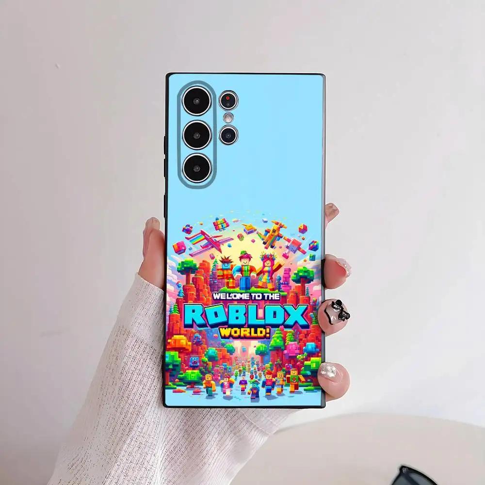 Горячий Игровой Чехол для Телефона R-Robloxes-S для Серии Samsung S s21 s22 s23 s24 s25 FE Plus Ultra Мягкий ТПУ, Приятный для Кожи Чехол