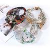 Thin Flower Pattern Headband Hair Cover Lace Headwear Gift Embroidered Headscarf  Female
