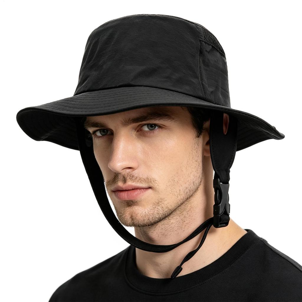 Helmet Hat Breathable Adjustable Wide Brim Head Protection Detachable Cycling Fishing Hat For Adults Bicycle Surfing