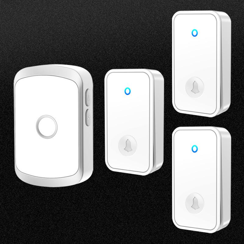 Wireless Self-Powered Doorbell with Remote Chime and Elderly Button, Three-in-One Design for Long-Distance Use