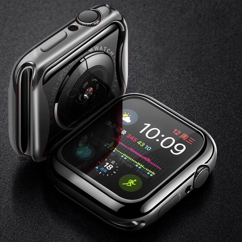 Чехол для Apple Watch Case 45мм/41мм 44мм/40мм 42мм/38мм Бампер из ТПУ Аксессуары Защитная пленка для экрана iWatch Series 6 4 3 SE 7 8 Case