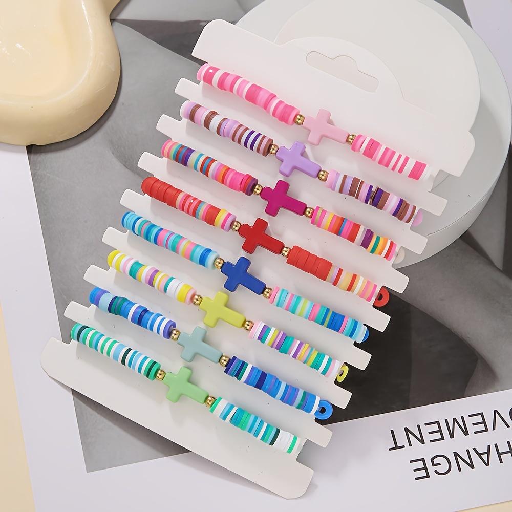 Bohemian Style Colorful Cross Bracelet Vintage & Bohemian, Multi-Layered Stackable Bracelets, Fashionable for Men & Women