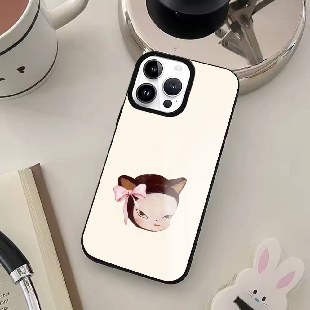 Чехол для телефона Art Y-Yoshitomo N-Nara Для iPhone 17, 16, 15, 14, 13, 12, 11 Plus, Pro Max Магнитный Для Magsafe Беспроводная Зарядка