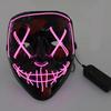 Светодиодная светящаяся маска на Хэллоуин, светодиодная маска для вечеринки, маскарадная маска, неоновая маска, светящаяся в темноте, реквизит для ужасов, костюм для вечеринки