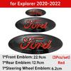 Металлическая наклейка-значок на руль (передний, задний) для Ford Explorer Escape ST Kuga Mondeo Focus Edge Focus Taurus Equator