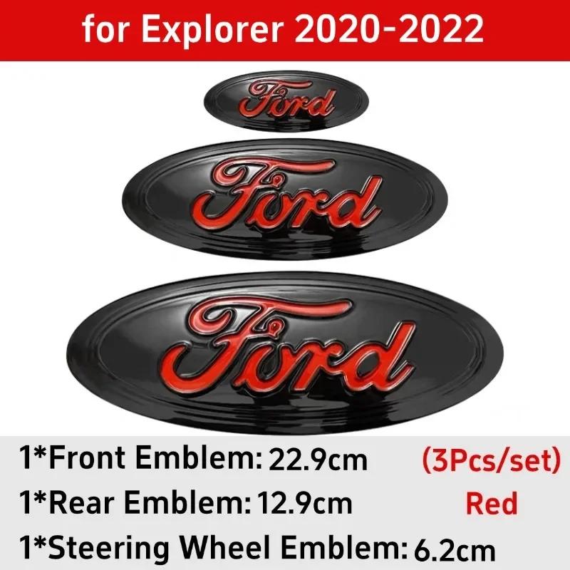 Металлическая наклейка-значок на руль (передний, задний) для Ford Explorer Escape ST Kuga Mondeo Focus Edge Focus Taurus Equator