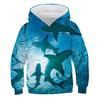 3d Girl Animal Hoodies Boy Deep Sea Shark Fish Print 413y Children Fashion Hooded Sweatshirts Kids Teen Casual Pullover Clothes