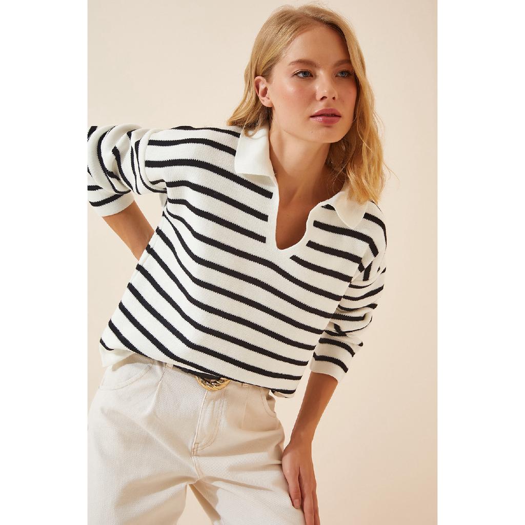 Women's Polo Neck Knitwear Sweater Us00293