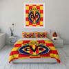 Yellow-Red Checkered CVF Logo Set Bedding Duvet Cover Set Duvet Cover Pillowcases  (1 * Duvet Cover 2 * Pillowcases, without duvet insert)
