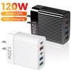 5-портовое быстрое зарядное устройство 120 Вт, многопортовое Type C PD, Quick Charge 3.0, US/EU вилка, адаптер настенного зарядного устройства для телефона для iPhone Samsung