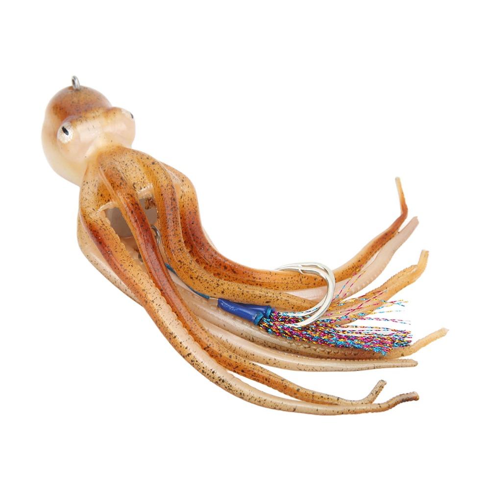 TPE Octopus Lures Soft Squid Jig Portable Octopus Jig Saltwater Fishing