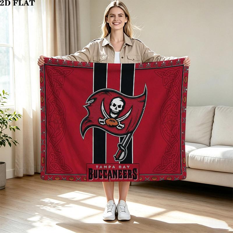Tampa Bay Buccaneers Print Flannel Blanket High Quality Warm Comfortable Cover for All Seasons Perfect for Gifts Home Decor