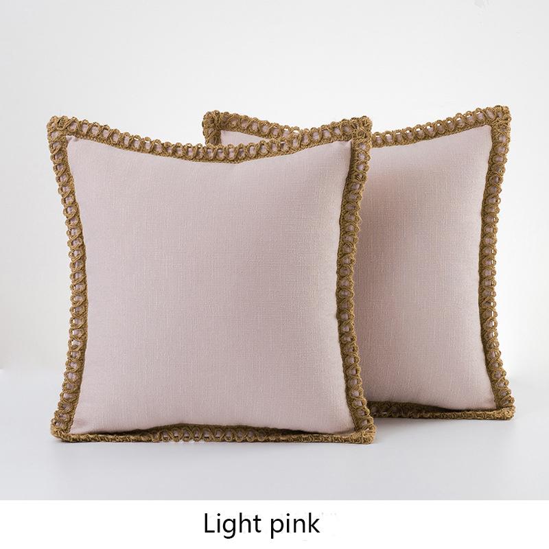 1 шт. скандинавские однотонные товары для дома, наволочка из хлопка и льна, наволочки, наволочки из мешковины, льняные обрезанные края