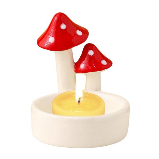 Рождественская керамика Подсвечник Пингвин Рождественская елка Гриб Чайная свеча Вотивная подставка для свечи Подсвечник Настольное украшение