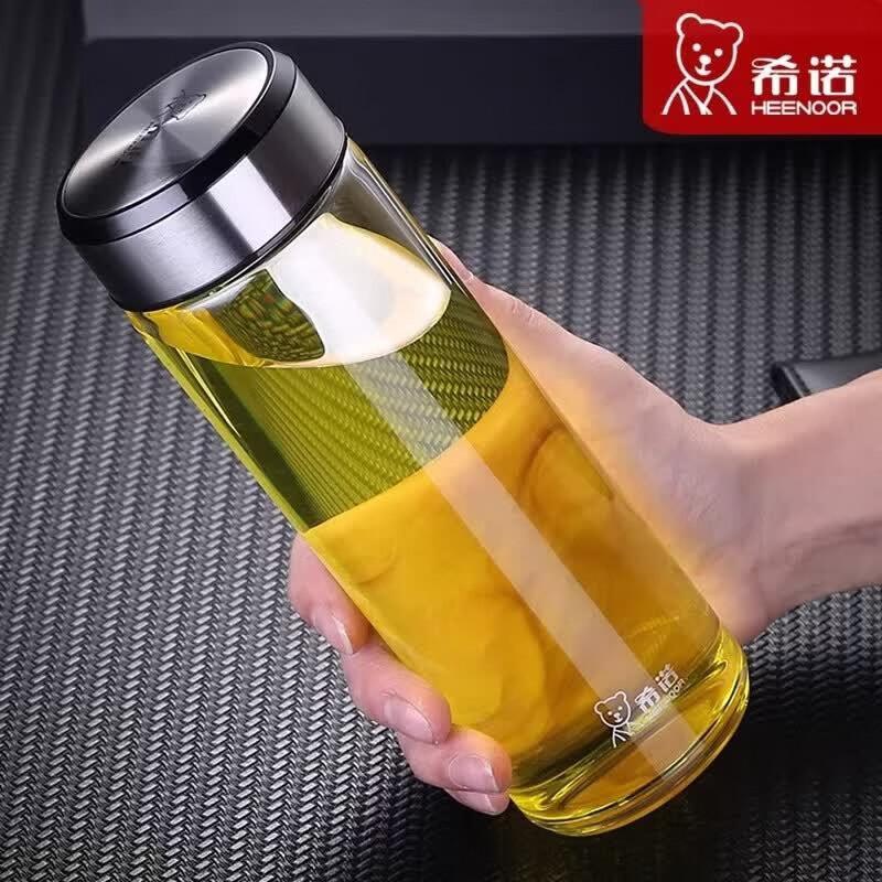 Heenoor Thickened Single-Wall Glass Water Bottle