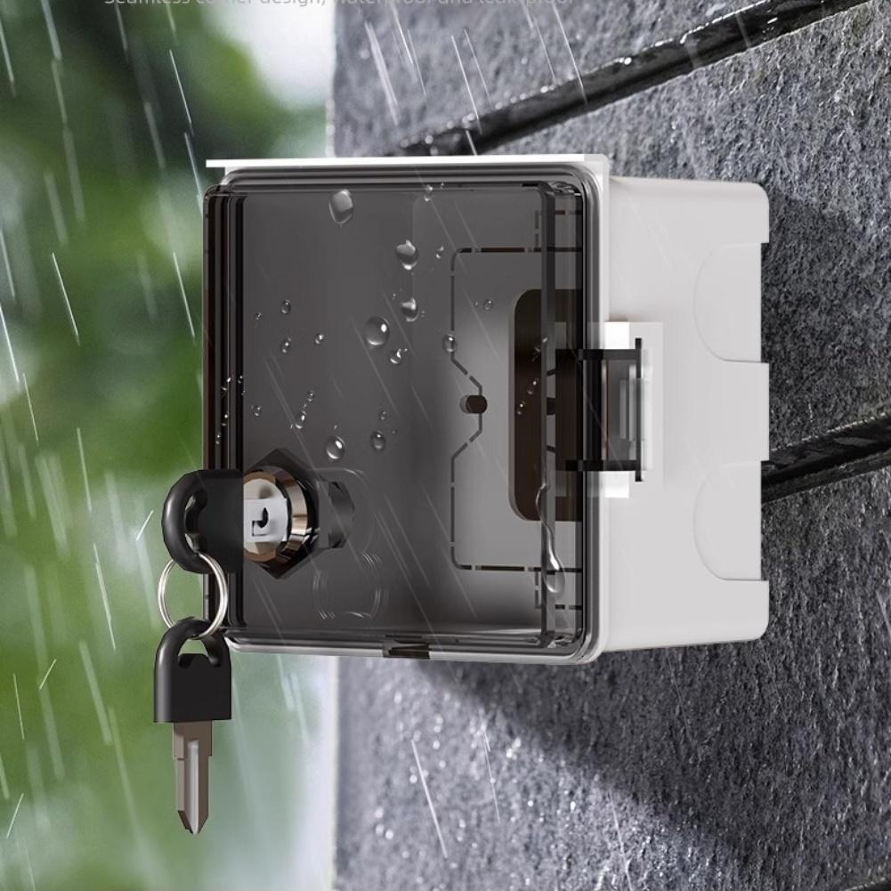 Уличный запираемый socket-бокс типа 86 для зарядки электромобилей. Водонепроницаемая конструкция для защиты электрических соединений.