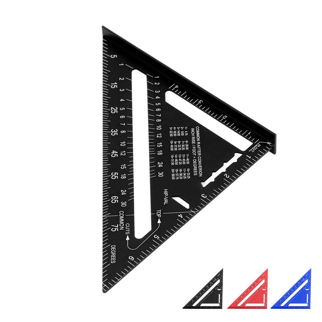Carpenter Square 7in Woodworking Imperial Rafter Measuring Tool 90 45 Degree Metal Aluminum Alloy Tr