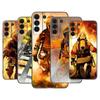 Firefighter Heroes Fireman Phone Case For Samsung Galaxy S22 Pro S21 S20 Ultra FE S10 Lite 5G S10E S9 S8 Plus Soft Black Cover