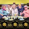 3 шт. Скатерть для 60-го дня рождения, Декорации, Декорации на 60-летие, Черно-золотая, Счастливого 60-летия, Скатерть для стола, Прямоугольная, Декорации для стола, 60-летие