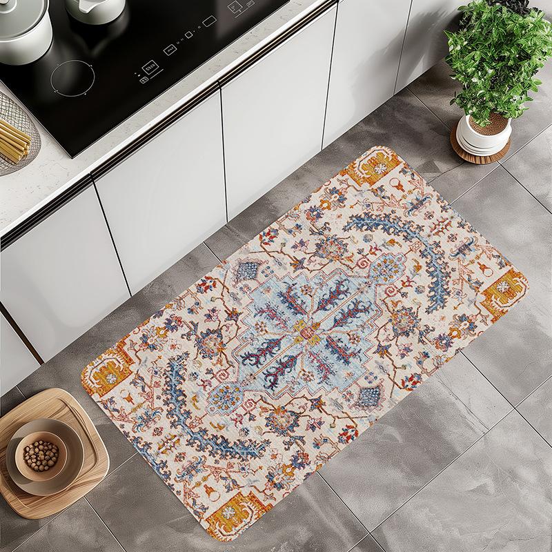 1pc Rug Colorful Bohemian Style 3D Printed for Floor Decoration Soft Non-slip Rug Entrance Mat Home Living Room Bedroom Ornament