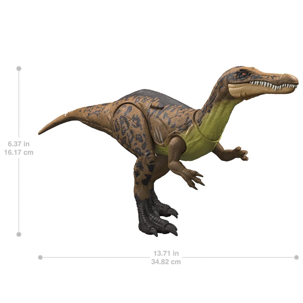 Mattel Jurassic World Big Suchomimus Kids Figure Dinosaur Moving Ages 4 and JCL73 Action! Toy, Large, Figure, Approx. 14.5" (34.4cm) Length, Up,