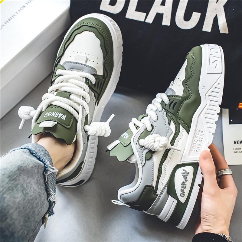 Кроссовки осень-весна мужские вулканизированные туфли на платформе модные белые кожаные туфли повседневные кроссовки мужские Chaussure Homme