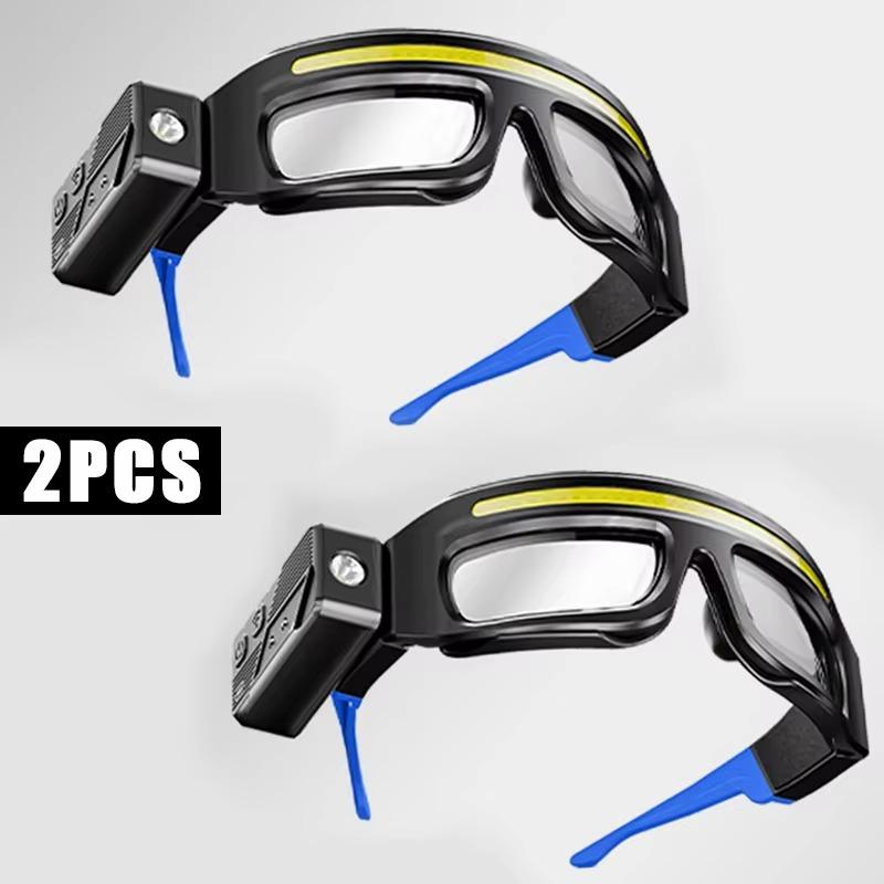 Professional Glasses Headlamp 2 in 1 Design Adjustment Sensor Head Flashlight 5 Lighting Modes Working Lamp for Night Fishing